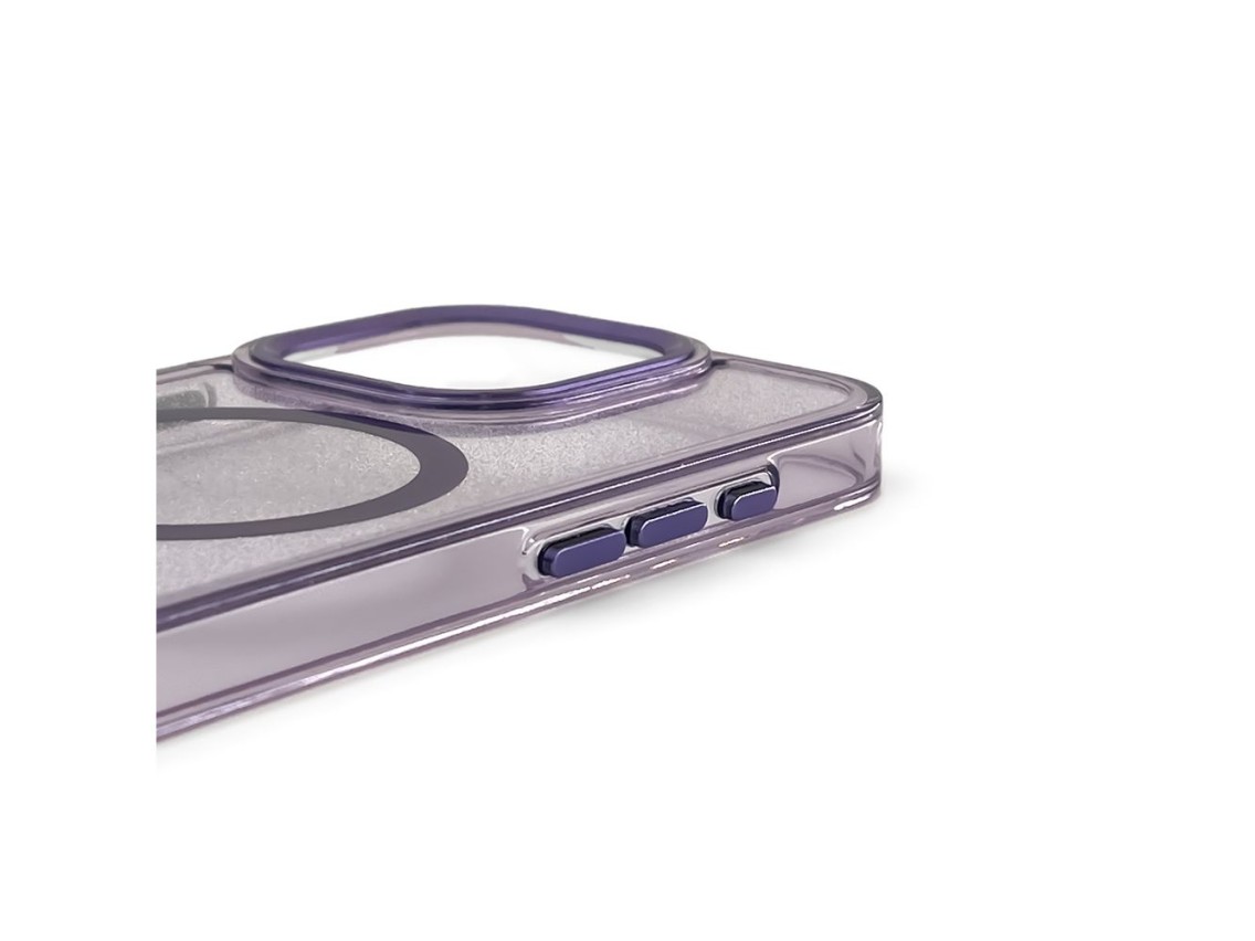 Wozinsky Glitter Case MagSafe for Samsung Galaxy S24 FE - Purple with Glitter