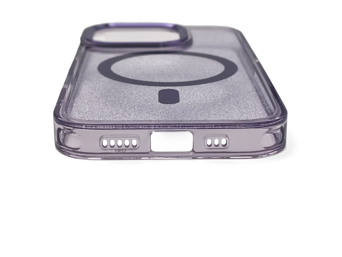 Wozinsky Glitter Case MagSafe for Samsung Galaxy S24 FE - Purple with Glitter