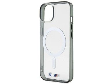 BMW Silver Ring MagSafe case for iPhone 14 Plus - transparent