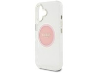 Capa Guess IML Metal Colored Circle Classic Logo MagSafe para iPhone 16 - Rosa Capa Guess IML Metal Colored Circle Classic Logo MagSafe para iPhone 16 - Rosa