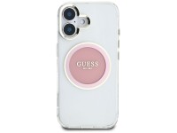 Capa Guess IML Metal Colored Circle Classic Logo MagSafe para iPhone 16 - Rosa Capa Guess IML Metal Colored Circle Classic Logo MagSafe para iPhone 16 - Rosa