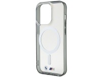 Case BMW BMHMP14LHCRS iPhone 14 Pro 6.1" transparent hardcase Silver Ring MagSafe