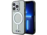 Case BMW BMHMP14XHCRS iPhone 14 Pro Max 6.7" transparent hardcase Silver Ring MagSafe