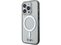 Capa r�gida transparente BMW BMHMP14XHCRS para iPhone 14 Pro Max 6.7" com anel prateado e MagSafe.