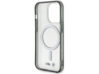 Capa r�gida transparente BMW BMHMP14XHCRS para iPhone 14 Pro Max 6.7" com anel prateado e MagSafe.