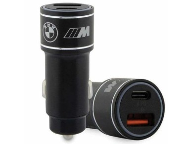 Carregador BMW BMCCMUSBCK PD-QC 3.0 20W Carregamento Rápido preto/preto Edição M Carregador BMW BMCCMUSBCK PD-QC 3.0 20W Carregamento Rápido preto/preto Edição M
