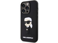 Karl Lagerfeld KLHCP14L3DRKINK iPhone 14 Pro 6.1" negro/negro carcasa rígida de goma Ikonik 3D Karl Lagerfeld KLHCP14L3DRKINK iPhone 14 Pro 6.1" negro/negro carcasa rígida de goma Ikonik 3D