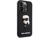 Karl Lagerfeld KLHCP14L3DRKINK iPhone 14 Pro 6.1" negro/negro carcasa rígida de goma Ikonik 3D Karl Lagerfeld KLHCP14L3DRKINK iPhone 14 Pro 6.1" negro/negro carcasa rígida de goma Ikonik 3D