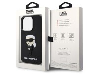 Karl Lagerfeld KLHCP14L3DRKINK iPhone 14 Pro 6.1" negro/negro carcasa rígida de goma Ikonik 3D Karl Lagerfeld KLHCP14L3DRKINK iPhone 14 Pro 6.1" negro/negro carcasa rígida de goma Ikonik 3D