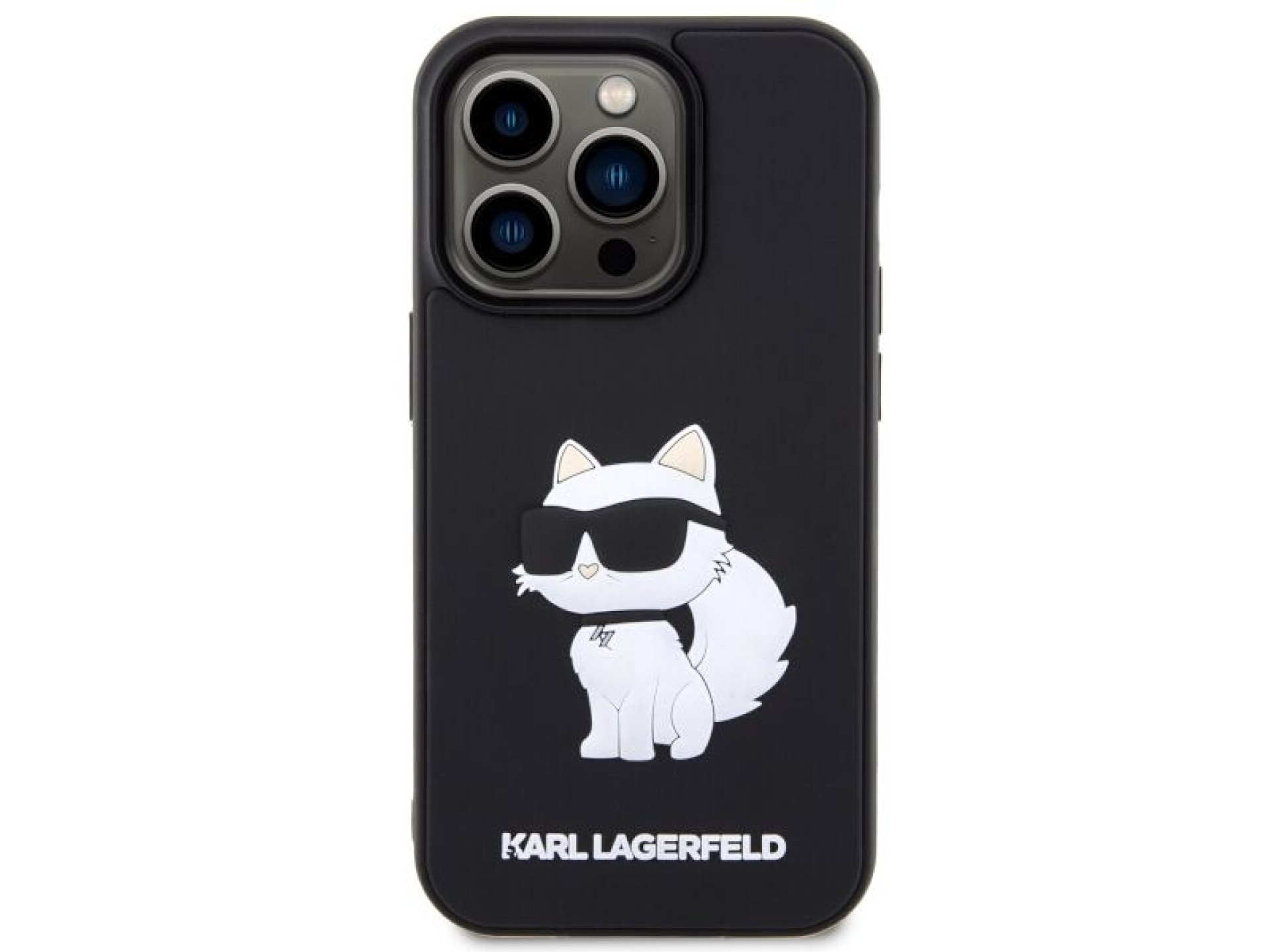 Karl Lagerfeld KLHCP14L3DRKHNK Capa rígida preta/preta para iPhone 14 Pro 6.1