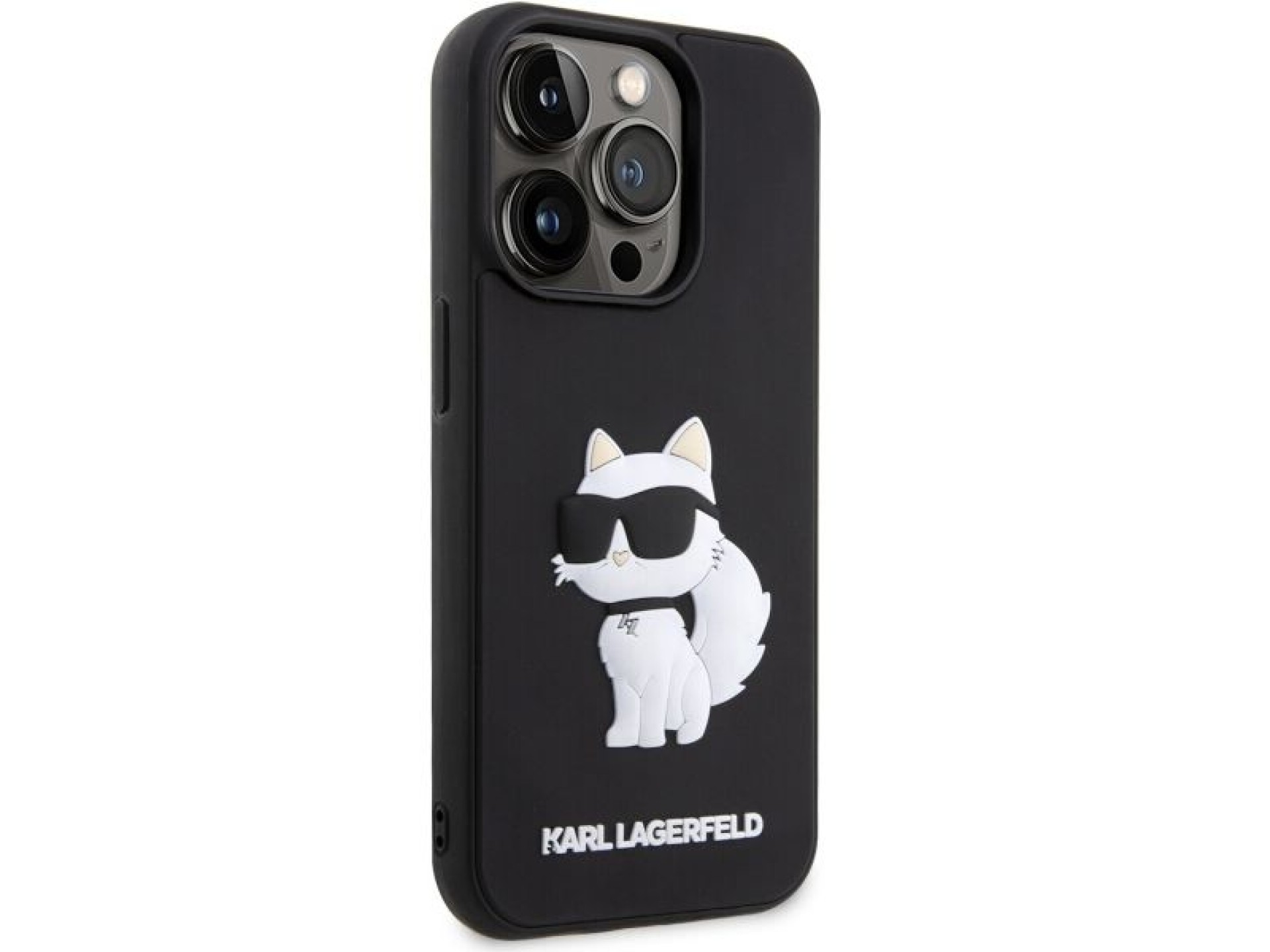 Karl Lagerfeld KLHCP14L3DRKHNK Capa rígida preta/preta para iPhone 14 Pro 6.1