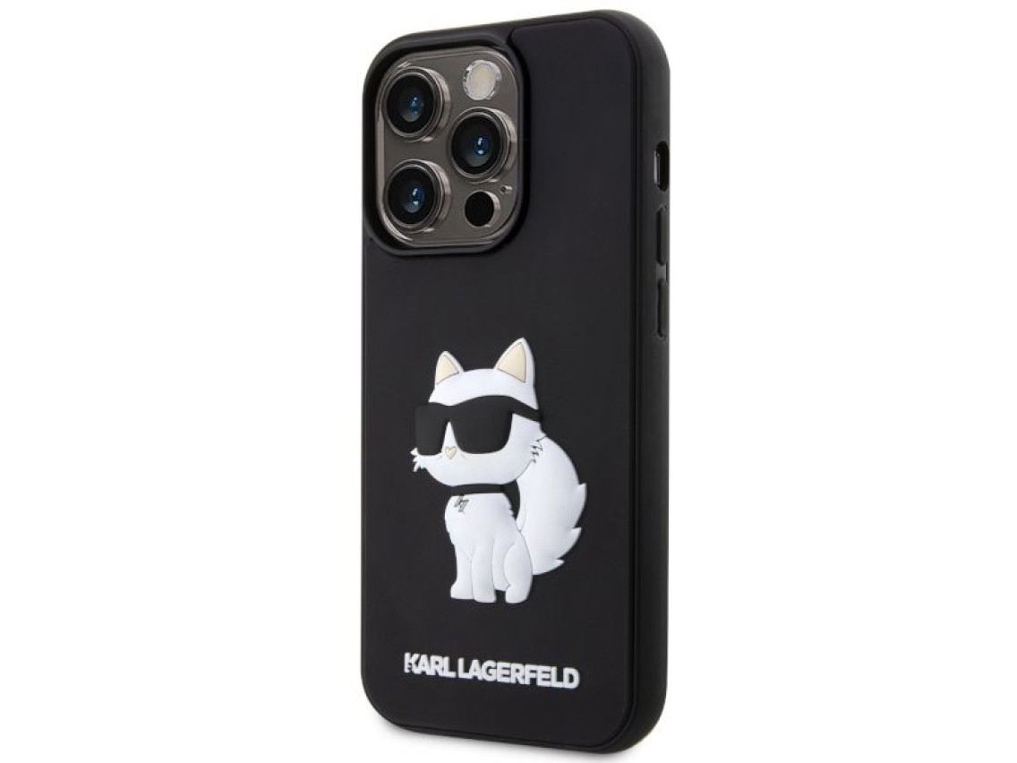 Karl Lagerfeld KLHCP14X3DRKHNK iPhone 14 Pro Max 6.7" black/black hardcase Rubber Choupette 3D