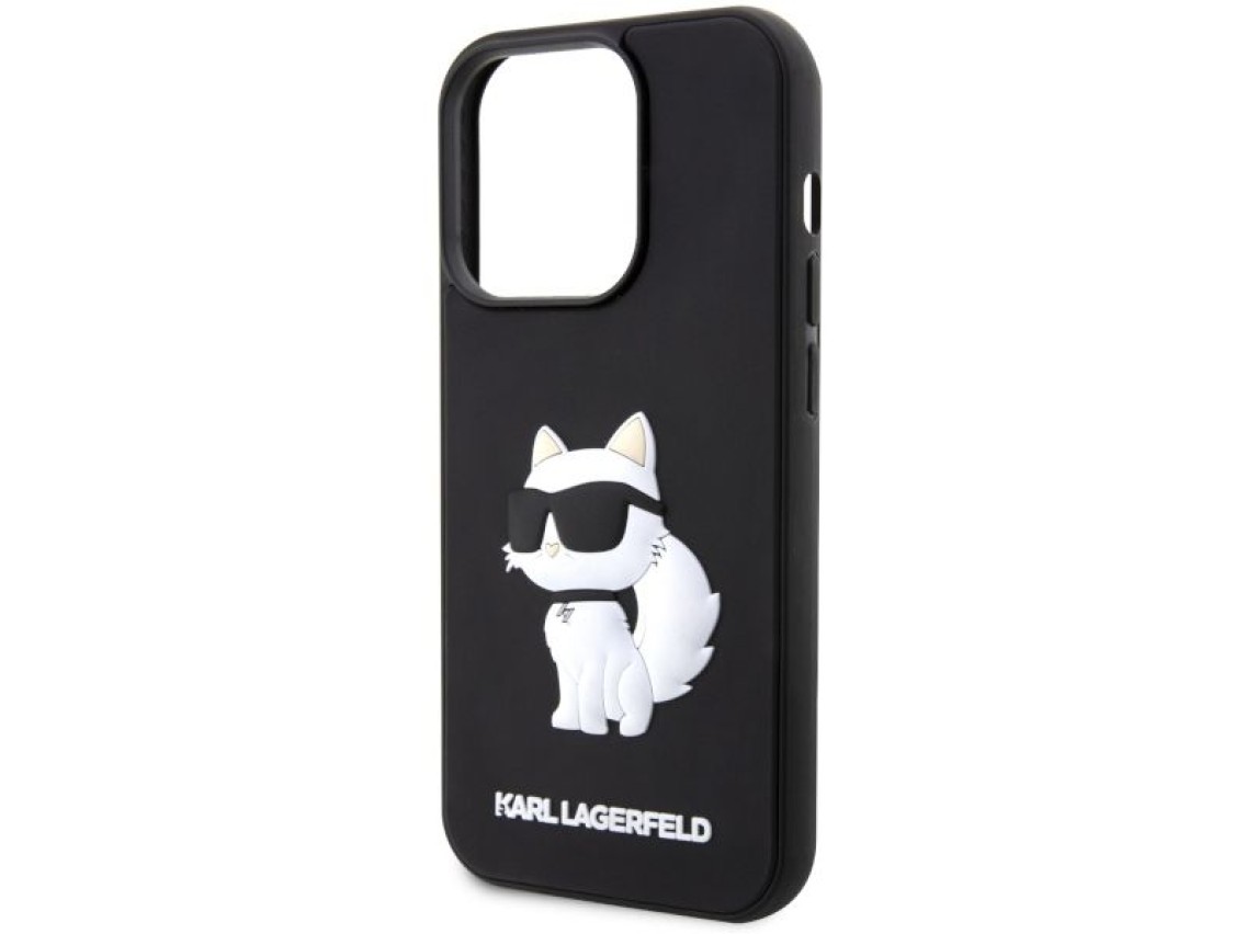 Karl Lagerfeld KLHCP14X3DRKHNK iPhone 14 Pro Max 6.7" black/black hardcase Rubber Choupette 3D