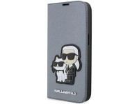 Karl Lagerfeld KLBKP14LSANKCPG iPhone 14 Pro 6.1" bookcase silver/silver Saffiano Karl & Choupette Karl Lagerfeld KLBKP14LSANKCPG iPhone 14 Pro 6.1" bookcase silver/silver Saffiano Karl & Choupette