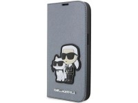 Karl Lagerfeld KLBKP14XSANKCPG iPhone 14 Pro Max 6.7" capa prateada/prateada Saffiano Karl & Choupet