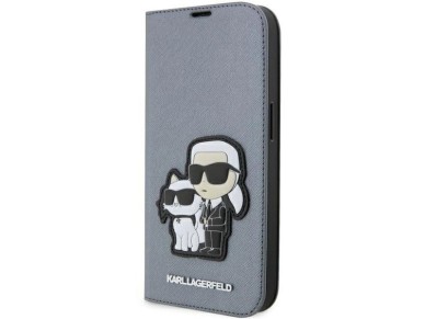 Karl Lagerfeld KLBKP14XSANKCPG iPhone 14 Pro Max 6.7" bookcase silver/silver Saffiano Karl & Choupet Karl Lagerfeld KLBKP14XSANKCPG iPhone 14 Pro Max 6.7" bookcase silver/silver Saffiano Karl & Choupet