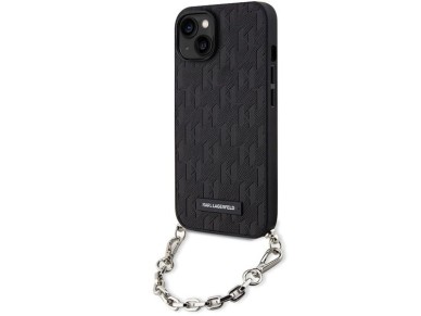 Karl Lagerfeld KLHCP14SSACKLHPK iPhone 14 6.1" black/black hardcase Saffiano Monogram Chain Karl Lagerfeld KLHCP14SSACKLHPK iPhone 14 6.1" black/black hardcase Saffiano Monogram Chain