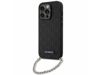 Karl Lagerfeld KLHCP14LSACKLHPK iPhone 14 Pro 6.1" capa rígida preta/preta com monograma Saffiano Karl Lagerfeld KLHCP14LSACKLHPK iPhone 14 Pro 6.1" capa rígida preta/preta com monograma Saffiano