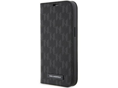 Karl Lagerfeld KLBKP14LSAKLHPK iPhone 14 Pro 6.1" bookcase black/black Saffiano Monogram Karl Lagerfeld KLBKP14LSAKLHPK iPhone 14 Pro 6.1" bookcase black/black Saffiano Monogram