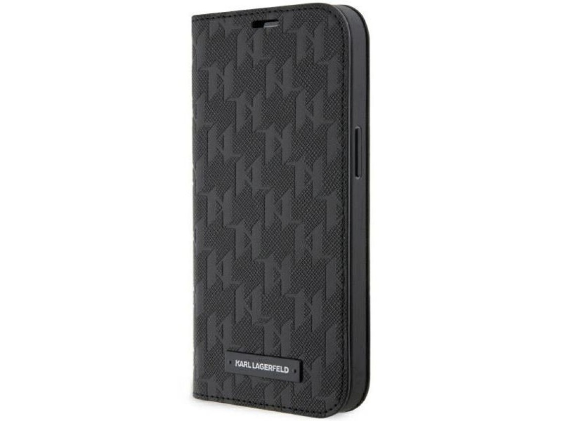 Karl Lagerfeld KLBKP14LSAKLHPK iPhone 14 Pro 6.1" capa preta/preta Saffiano Monogram