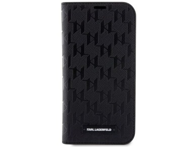 Karl Lagerfeld KLBKP14LSAKLHPK iPhone 14 Pro 6.1" bookcase black/black Saffiano Monogram Karl Lagerfeld KLBKP14LSAKLHPK iPhone 14 Pro 6.1" bookcase black/black Saffiano Monogram