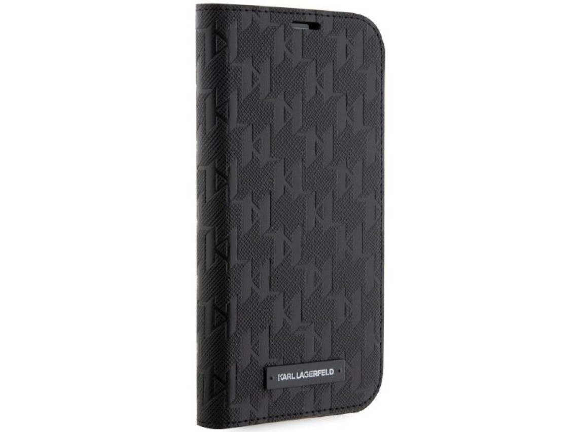 Karl Lagerfeld KLBKP14LSAKLHPK iPhone 14 Pro 6.1" capa preta/preta Saffiano Monogram