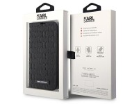 Karl Lagerfeld KLBKP14LSAKLHPK iPhone 14 Pro 6.1" capa preta/preta Saffiano Monogram Karl Lagerfeld KLBKP14LSAKLHPK iPhone 14 Pro 6.1" capa preta/preta Saffiano Monogram