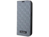 Karl Lagerfeld KLBKP14LSAKLHPG iPhone 14 Pro 6.1" bookcase silver/silver Saffiano Monogram Karl Lagerfeld KLBKP14LSAKLHPG iPhone 14 Pro 6.1" bookcase silver/silver Saffiano Monogram
