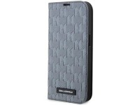 Karl Lagerfeld KLBKP14XSAKLHPG iPhone 14 Pro Max 6.7" capa prateada/prateada Saffiano Monogram Karl Lagerfeld KLBKP14XSAKLHPG iPhone 14 Pro Max 6.7" capa prateada/prateada Saffiano Monogram