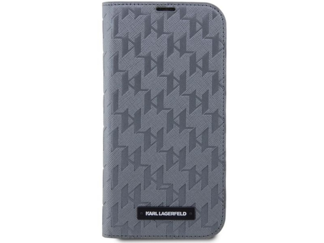 Karl Lagerfeld KLBKP14XSAKLHPG iPhone 14 Pro Max 6.7" capa prateada/prateada Saffiano Monogram