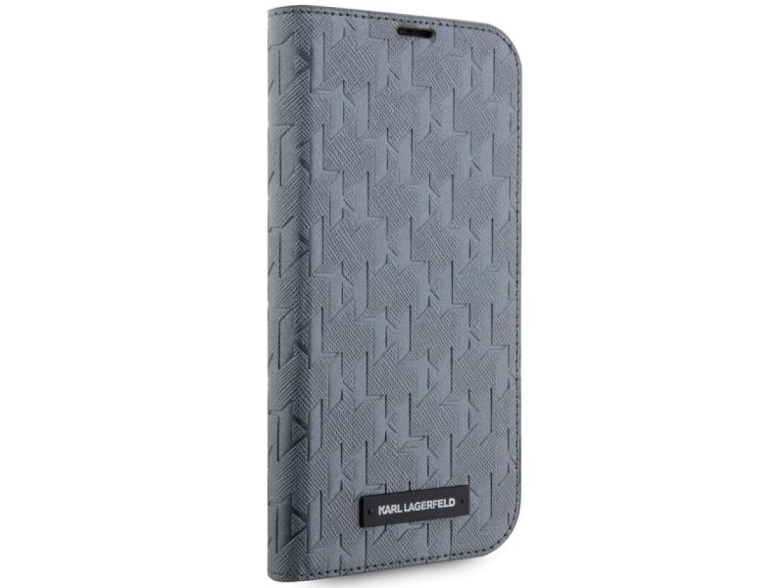 Karl Lagerfeld KLBKP14XSAKLHPG iPhone 14 Pro Max 6.7" capa prateada/prateada Saffiano Monogram