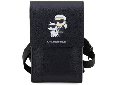 Karl Lagerfeld Handbag KLWBSAKCPMK black/black Saffiano Karl & Choupette Karl Lagerfeld Handbag KLWBSAKCPMK black/black Saffiano Karl & Choupette