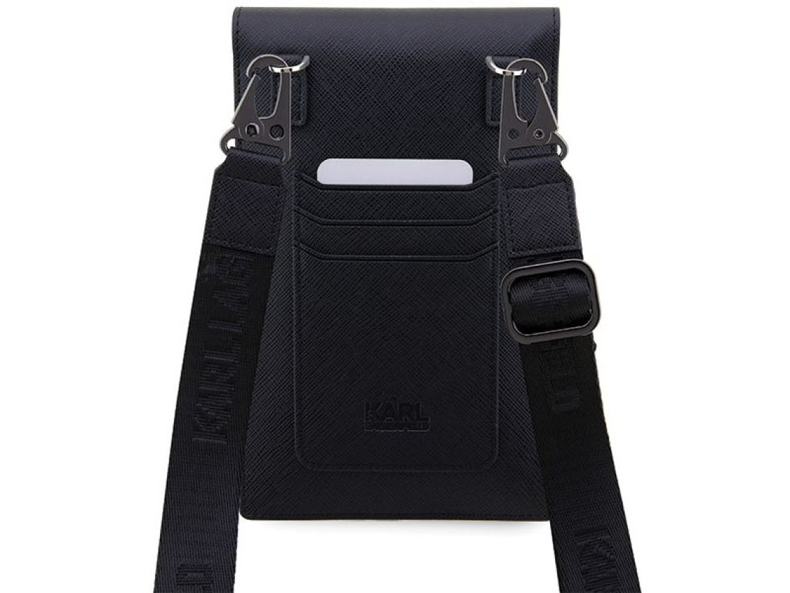 Bolso Karl Lagerfeld KLWBSAKCPMK negro/negro Saffiano Karl & Choupette