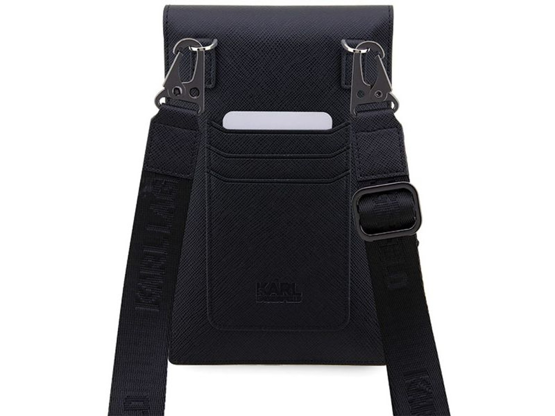 Bolso Karl Lagerfeld KLWBSAKCPMK negro/negro Saffiano Karl & Choupette