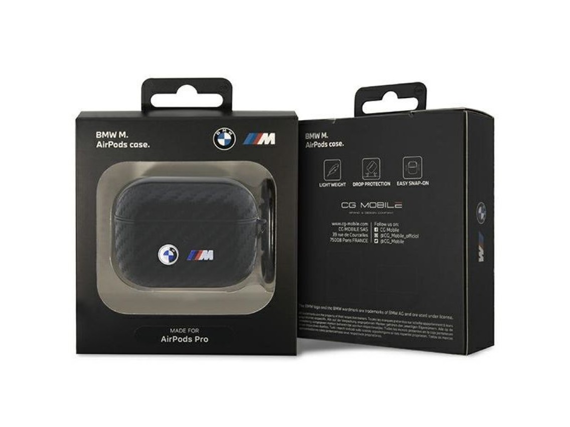 BMW BMAPWMPUCA2 AirPods Pro cover black/black Carbon Double Metal Logo