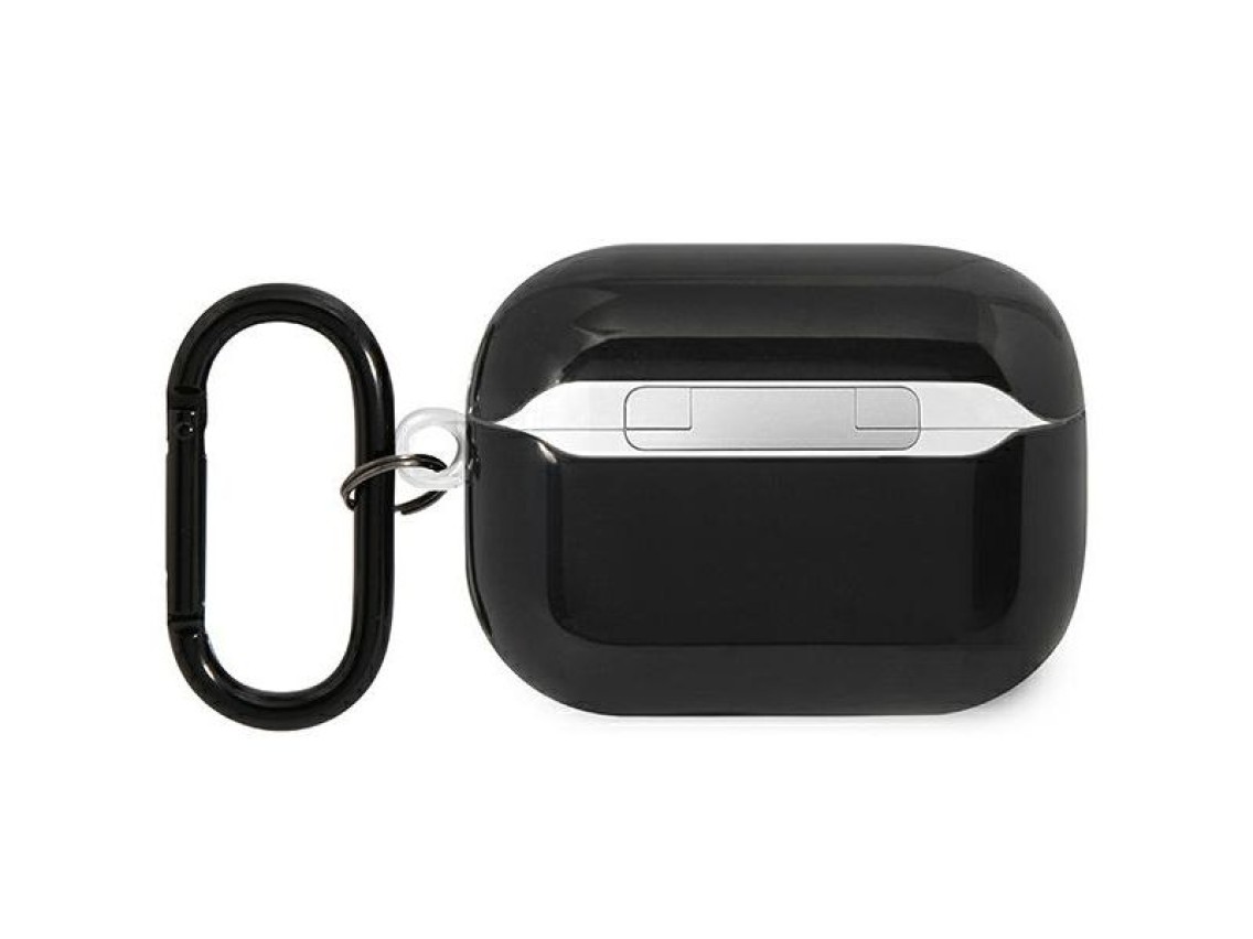 Funda BMW BMAP222SOTK para AirPods Pro de 2.ª generación, color negro/negro con rayas tricolores.