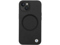 Capa BMW BMHMP14SSILBK2 para iPhone 14 - preta, em silicone líquido Signature com MagSafe. Capa BMW BMHMP14SSILBK2 para iPhone 14 - preta, em silicone líquido Signature com MagSafe.