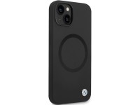 Capa BMW BMHMP14SSILBK2 para iPhone 14 - preta, em silicone líquido Signature com MagSafe. Capa BMW BMHMP14SSILBK2 para iPhone 14 - preta, em silicone líquido Signature com MagSafe.