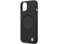Capa BMW BMHMP14SSILBK2 para iPhone 14 - preta, em silicone líquido Signature com MagSafe. Capa BMW BMHMP14SSILBK2 para iPhone 14 - preta, em silicone líquido Signature com MagSafe.