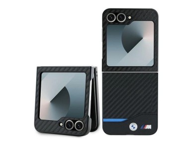BMW Carbon Blue Line Case for Samsung Galaxy Z Flip 6 - Black BMW Carbon Blue Line Case for Samsung Galaxy Z Flip 6 - Black