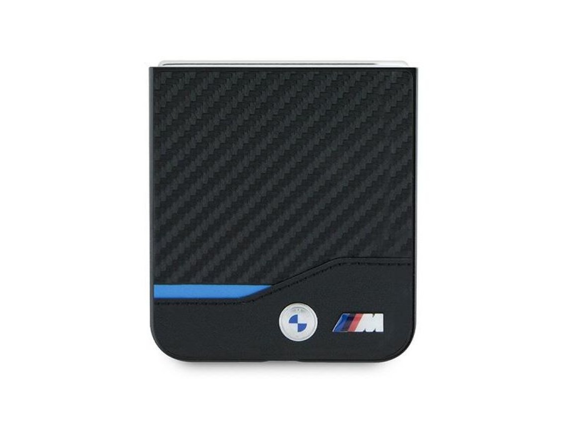 Capa BMW Carbon Blue Line para Samsung Galaxy Z Flip 6 - Preta
