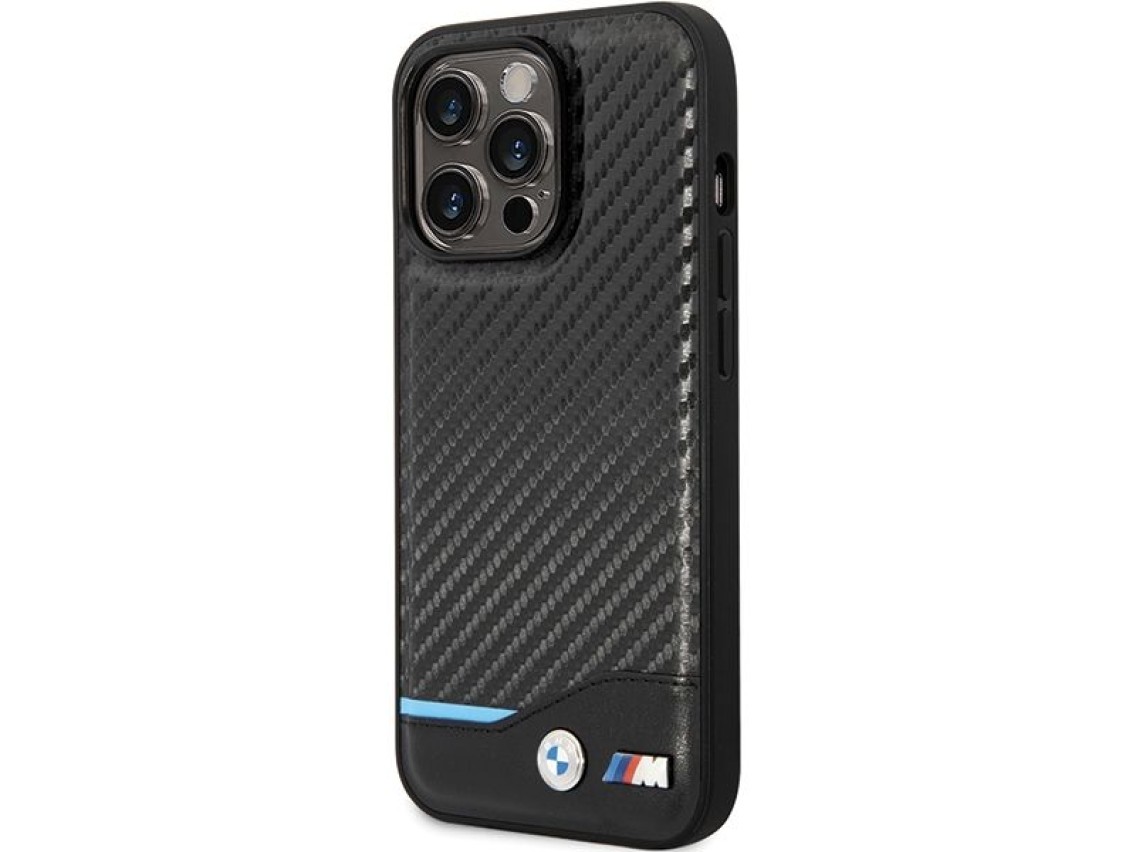 BMW Leather Carbon Case for iPhone 13 Pro / 13 - Black BMW Leather Carbon Case for iPhone 13 Pro / 1