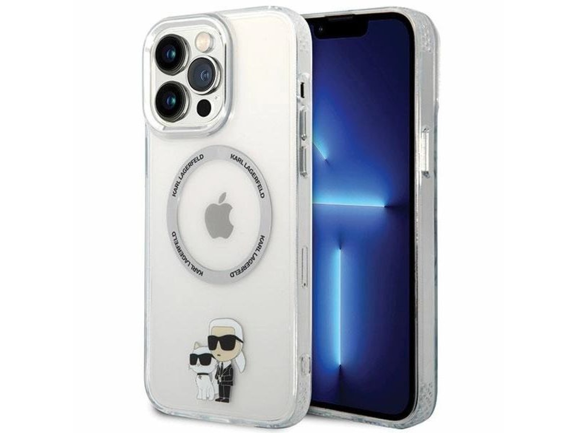 Capa rígida transparente Karl Lagerfeld KKLHMP13XHNKCIT para iPhone 13 Pro Max de 6,7 polegadas com
