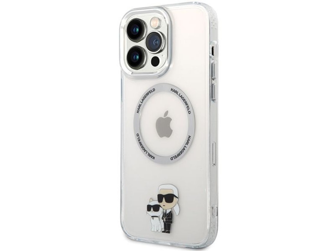 Capa rígida transparente Karl Lagerfeld KKLHMP13XHNKCIT para iPhone 13 Pro Max de 6,7 polegadas com