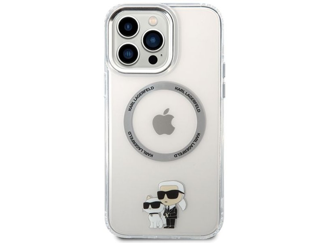 Capa rígida transparente Karl Lagerfeld KKLHMP13XHNKCIT para iPhone 13 Pro Max de 6,7 polegadas com