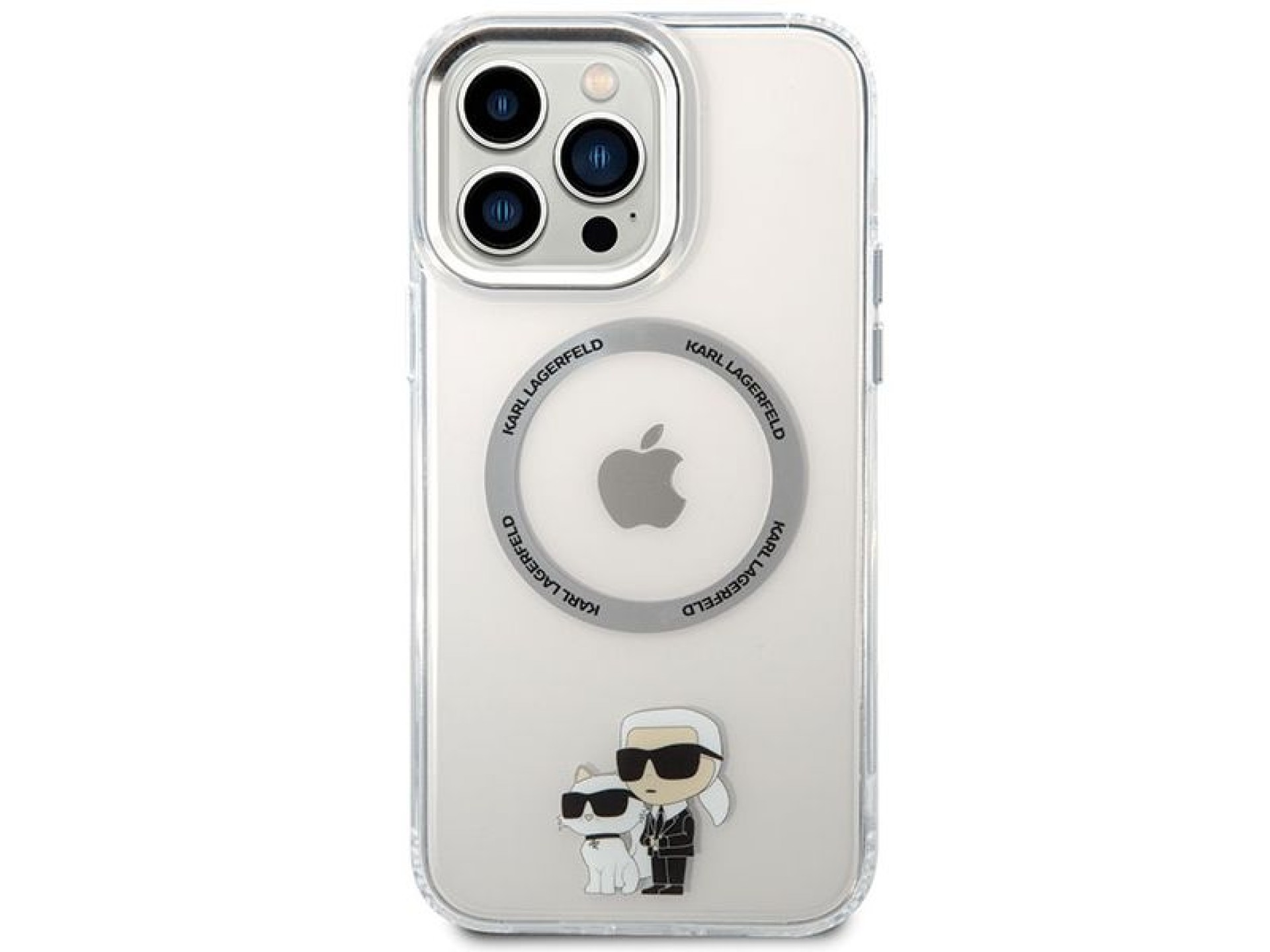 Capa rígida transparente Karl Lagerfeld KKLHMP13XHNKCIT para iPhone 13 Pro Max de 6,7 polegadas com