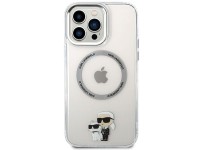 Capa rígida transparente Karl Lagerfeld KKLHMP13XHNKCIT para iPhone 13 Pro Max de 6,7 polegadas com Capa rígida transparente Karl Lagerfeld KKLHMP13XHNKCIT para iPhone 13 Pro Max de 6,7 polegadas com