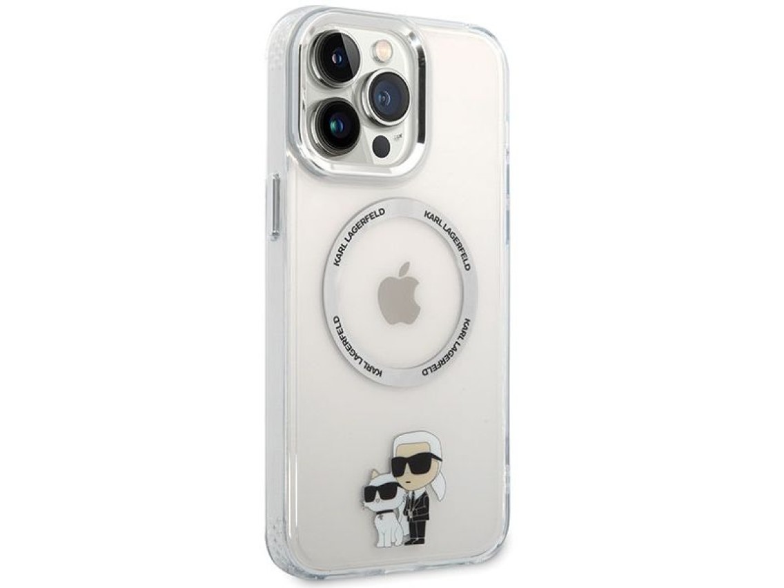 Capa rígida transparente Karl Lagerfeld KKLHMP13XHNKCIT para iPhone 13 Pro Max de 6,7 polegadas com
