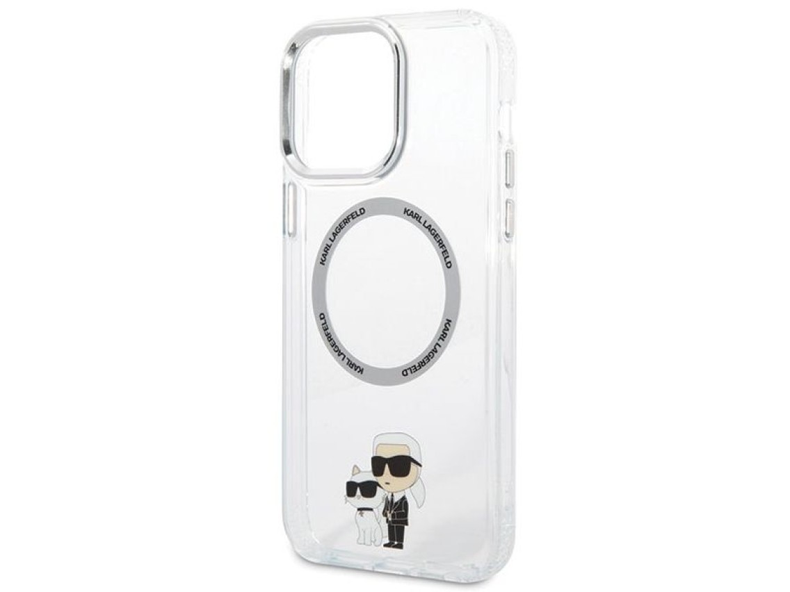 Capa rígida transparente Karl Lagerfeld KKLHMP13XHNKCIT para iPhone 13 Pro Max de 6,7 polegadas com