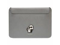 Capa Karl Lagerfeld Saffiano Karl&Choupette para laptop de 14" - prata Capa Karl Lagerfeld Saffiano Karl&Choupette para laptop de 14" - prata